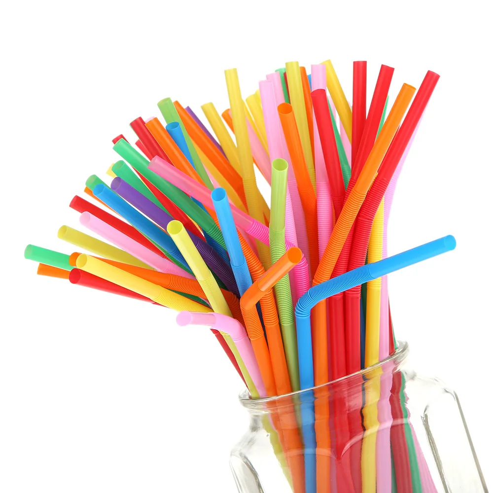 5.0x200mm cocktail flexible large plastic drinking straws