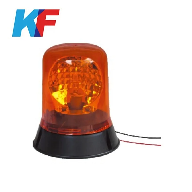 
12V Ambulance Halogen Strobe Rotating Beacon 24V H1 Amber Emergency Rovolving Warning Light with ECE R65 Certificate KF-WB-47 