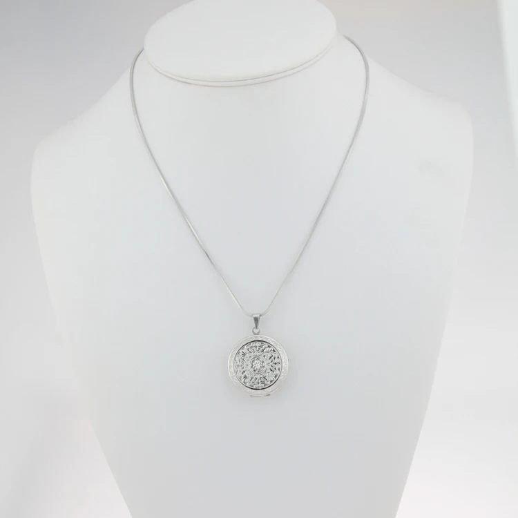 Locket Necklace Oval Picture Locket Paisley Flower Jewelry Locket Picture Necklace