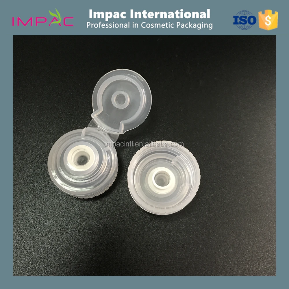 28/400 PP plastic natural color flip top silicon valve cap