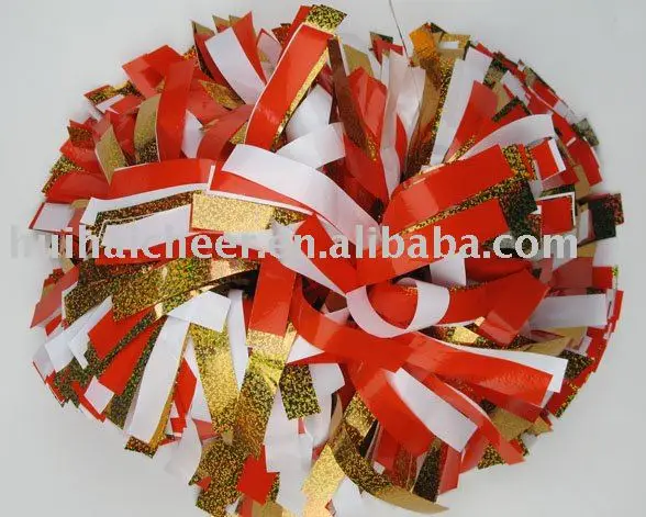 Пластиковые смешанные металлические помпоны для чарлидинга