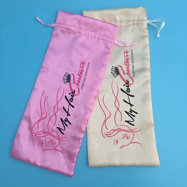 Wholesale Factory Custom Packaging 3 bundles Hair Satin Bag