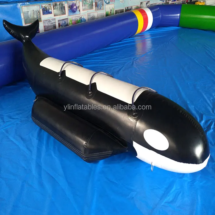 2018 Inflatable water Banana Boat for sale, Funny Water Boat Games, Commercial Banana Boat Logo Printed