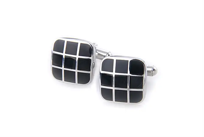 Черные запонки из углеродного волокна для мужской рубашки из нержавеющей стали