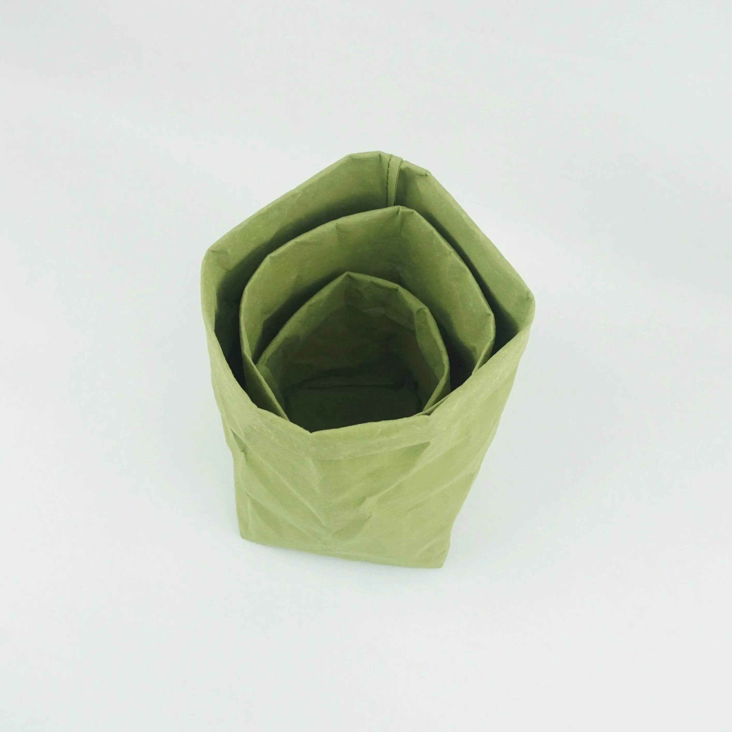 Chiterion Washable Kraft Paper Storage Bag Reusable Plants Bins Household Storage Organizer for Foods Toys & Small Items