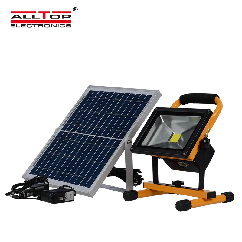 50w outdoor ip65 portable rechargeable led solar powered flood lights