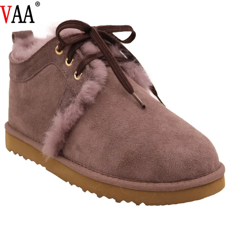 CF-281 ботильоны на шнуровке из натуральной кожи и подкладка из овечьей кожи, с подошвой из термопластичной резины, теплые мужские зимние сапоги; Большие размеры