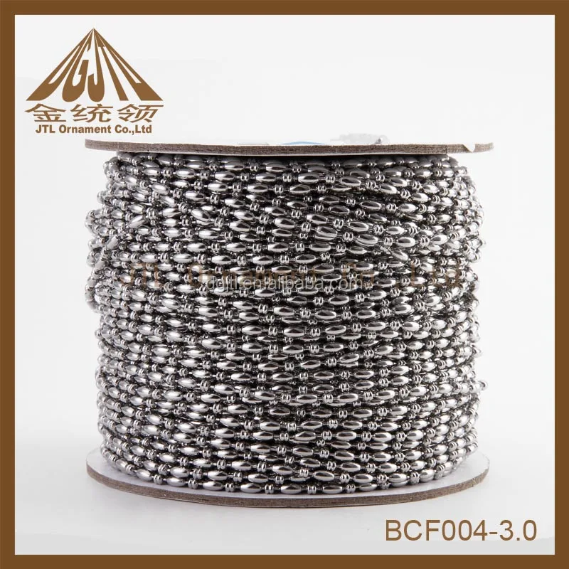 Home decoration 3.2mm antique bronze metal ball chain