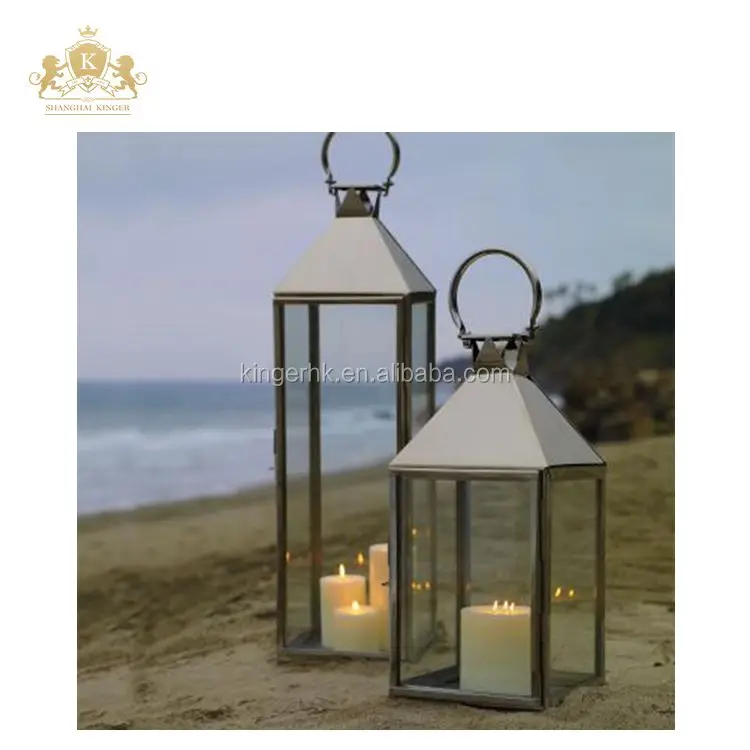 
Large garden lantern in stainless steel for wedding decoration 