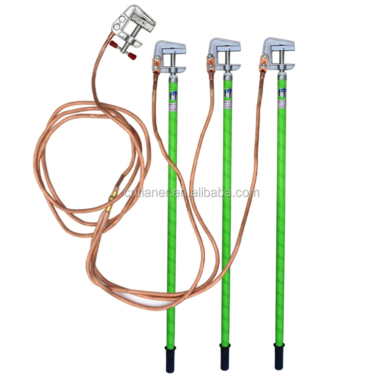 Portable earthing set with wire and clamp 35KV