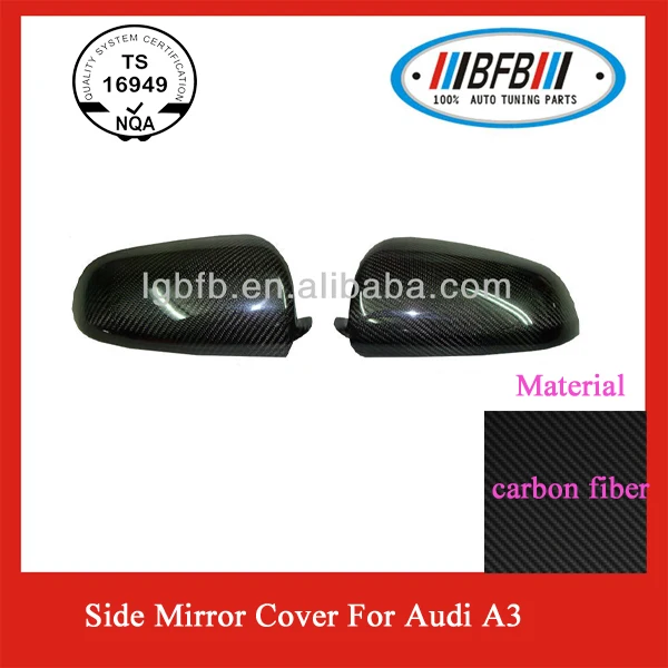 накладки на зеркала под карбон для Audi A3 (Ауди A3)
