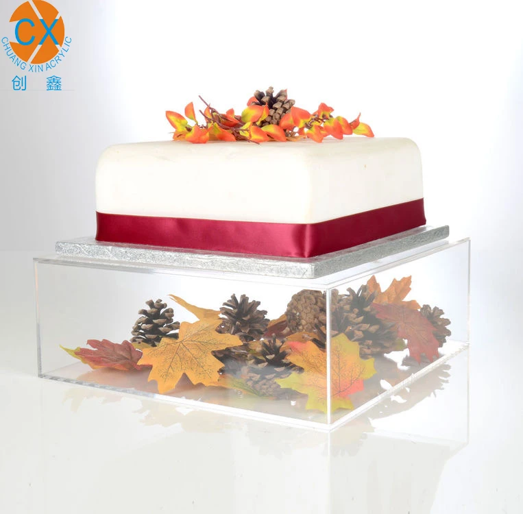 Round Acrylic  Wedding Cake Display Stand