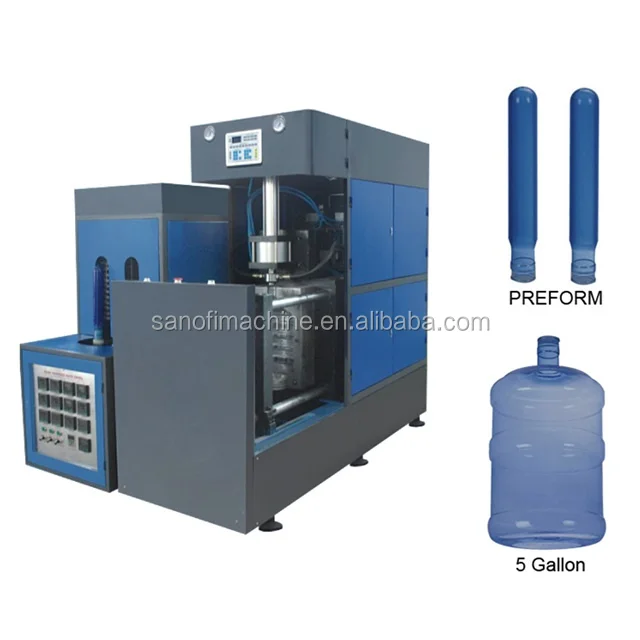 
5 gallon semi-automatic PET bottle blowing molding machine / 20 liter bottle 