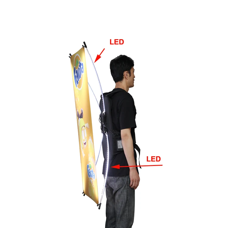 Weihai wzудочки для наружной рекламы, пляжный Летающий рюкзак, светодиодный баннер для уличного дисплея