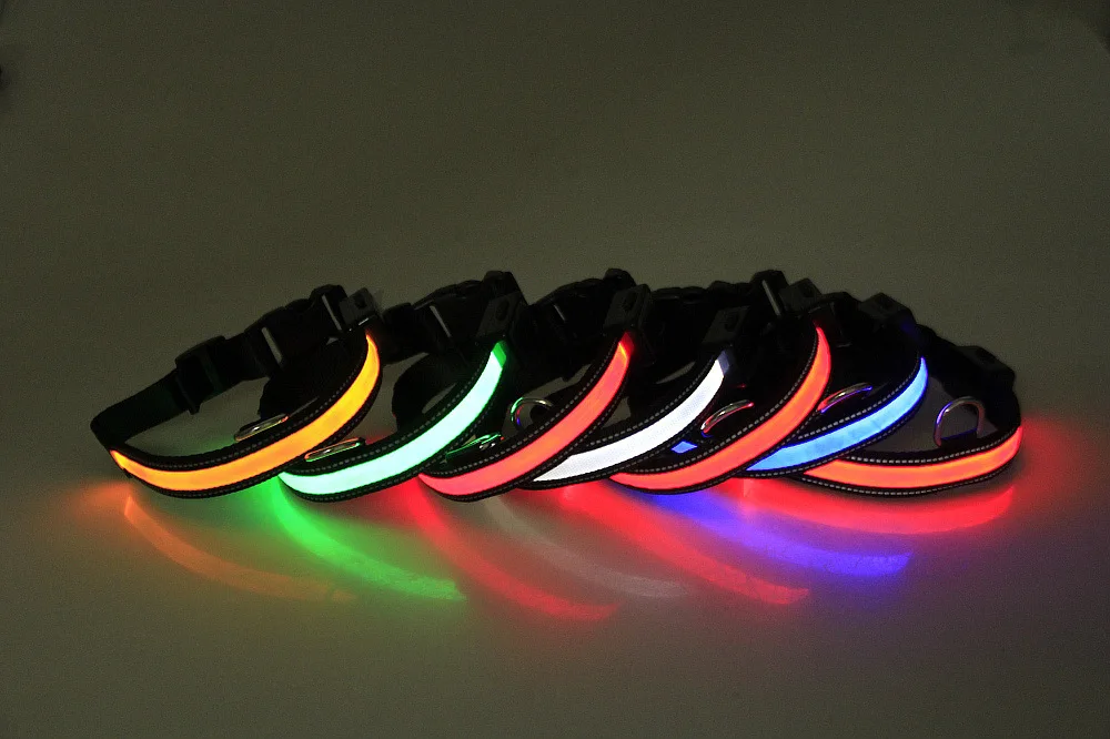 New Usb Rechargeable Light Up Glow Led de para perros for pvc charging pet safety fl on image leash waterproof dog collar