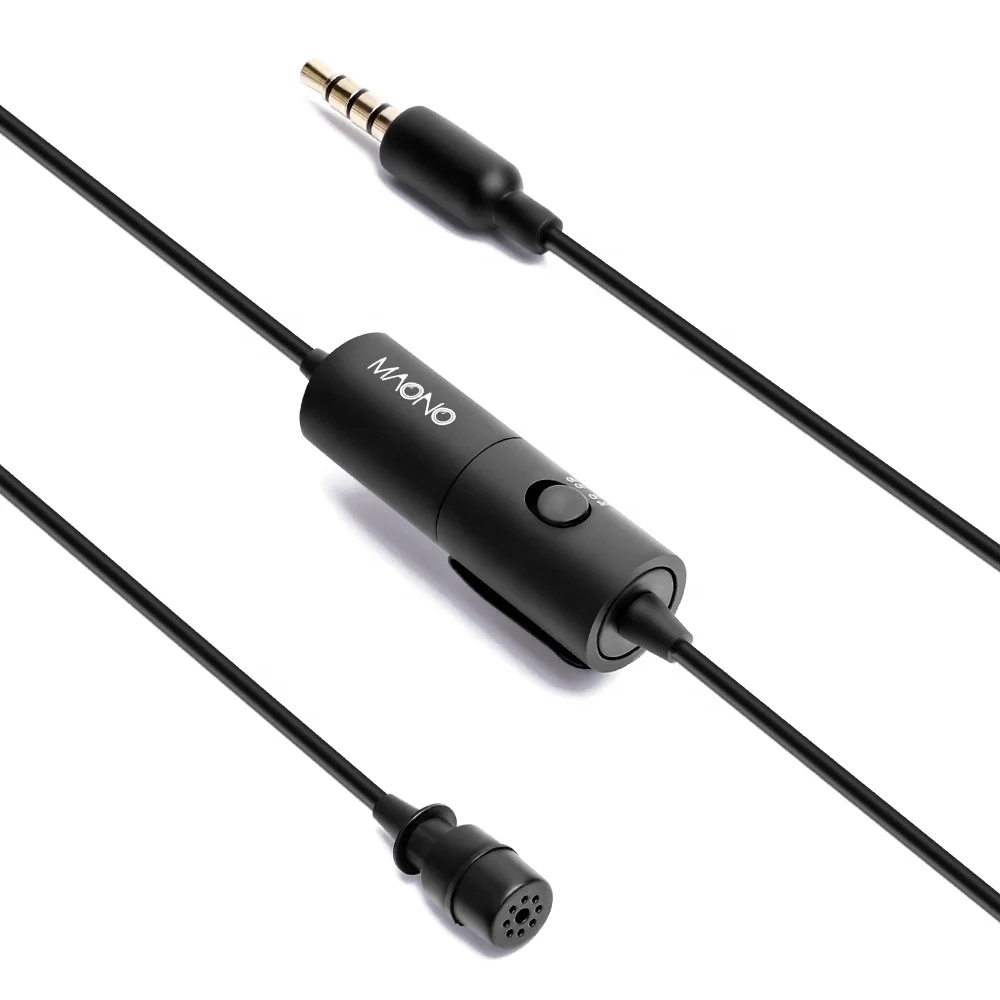 MAONO черный microfono lavalier с смартфон ПК и ноутбук воротник клип майка