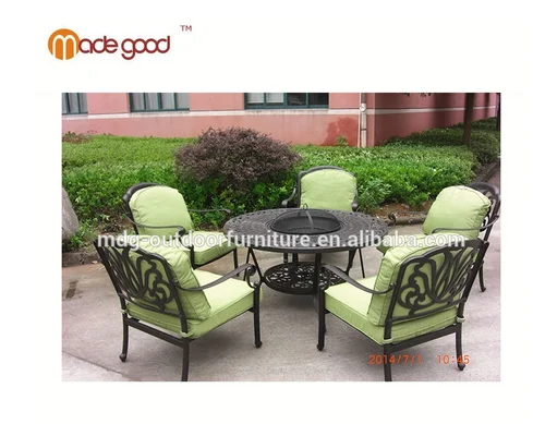Дешевый набор диванов для ресторана, огнеупорный стол, сделано в Китае, для отдыха, для улицы, низкая алюминиевая мебель для патио