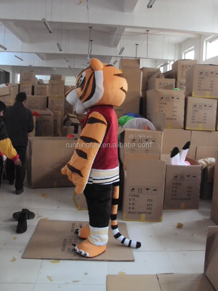 Wholesale Cartoon Performing Funny Walking Costume For Sale, The Kung Fu Tiger Mascot Costume Cosplay For Party