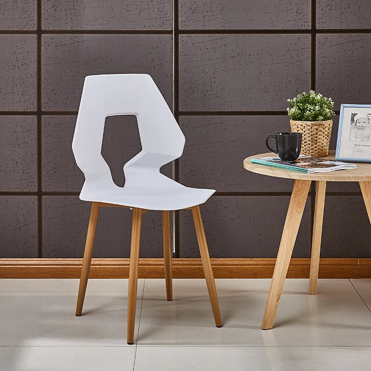 Chinese fashion pp backrest fabric seat colorful plastic restaurant dining chair