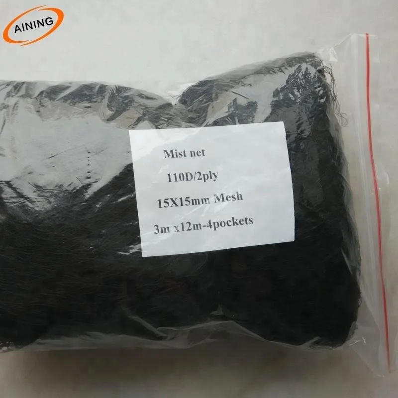 Nylon monofilament bird mist net to hunt birds 150D 210D nylon catch bird netting