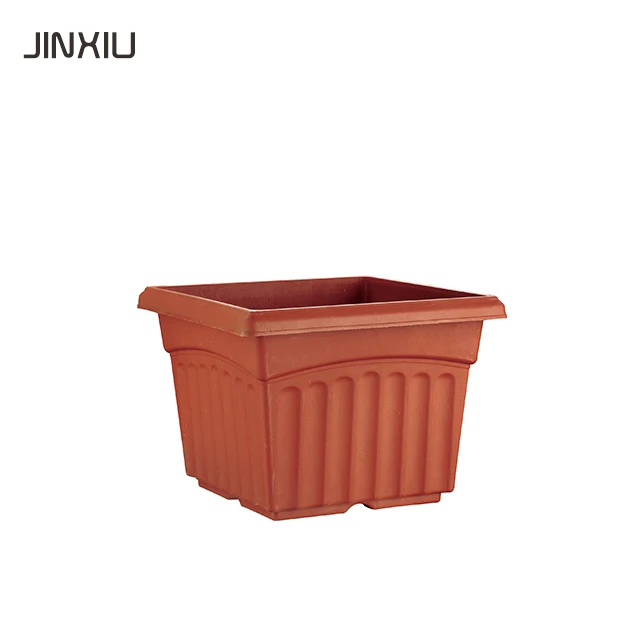 
cheap price plastic square clay flower pots 