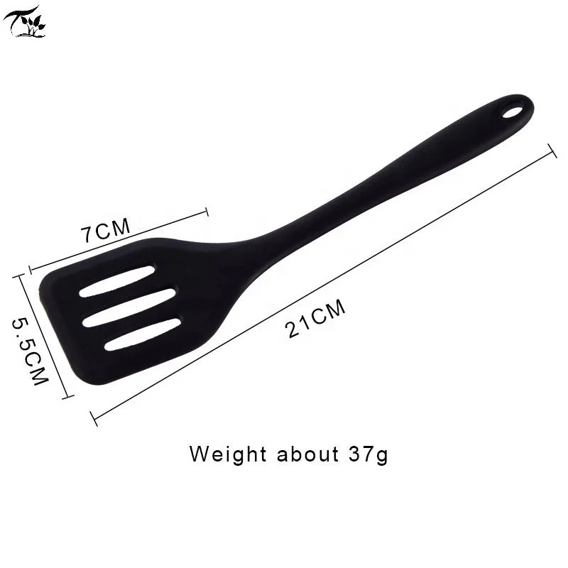 
Kitchen Turner Non-Slip Cooking Utensils Slotted Silicone Turner with Iron Core 