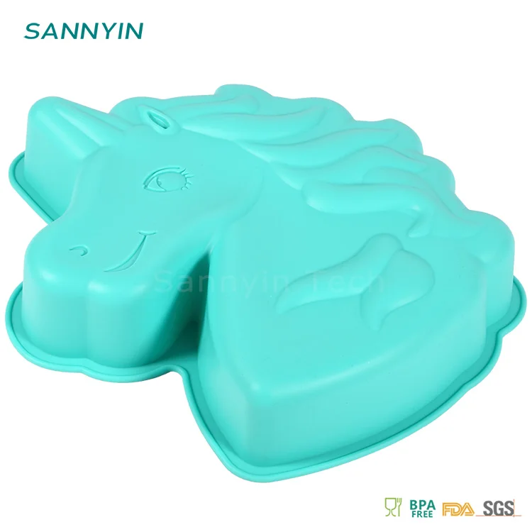 
Big Cute Pink Unicorn Chocolate Cake mold for Children Molds 
