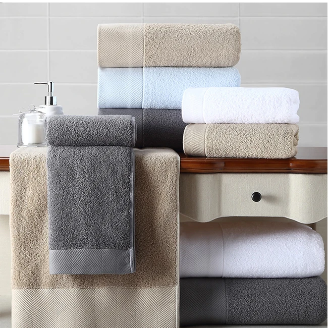 Wholesale 700gsm 800gsm 50x100cm customised hotel towel 100% organic cotton towel india