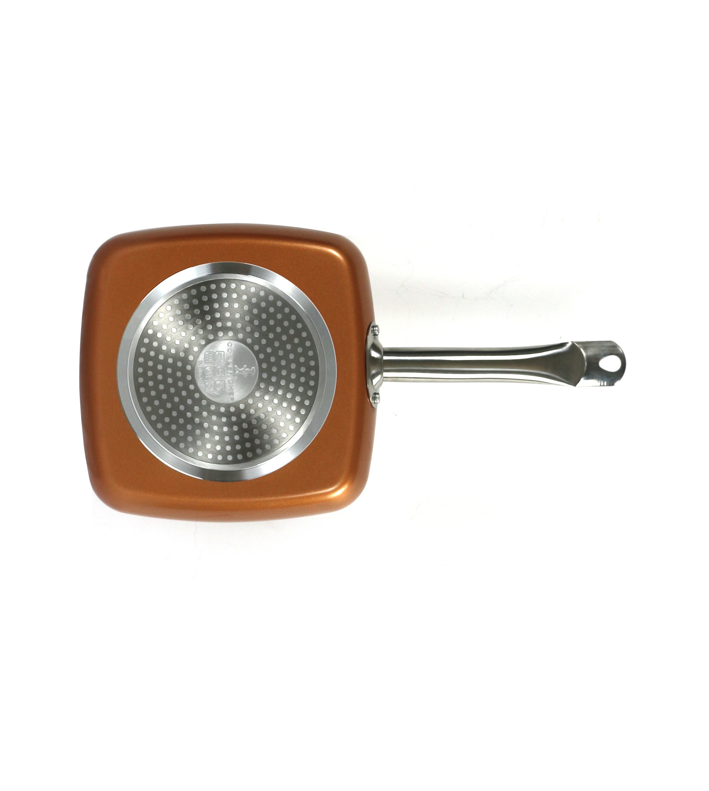 
COPPER SQUARE PAN non-stick pressed aluminum cookware 