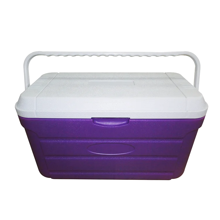 Portable cooler box with handle, plastic ice cooling box, medical /blood transportation