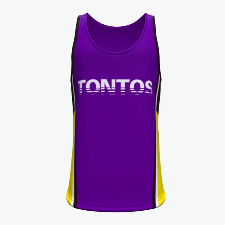 Tontos sportswear custom sublimation sleeveless t shirt men