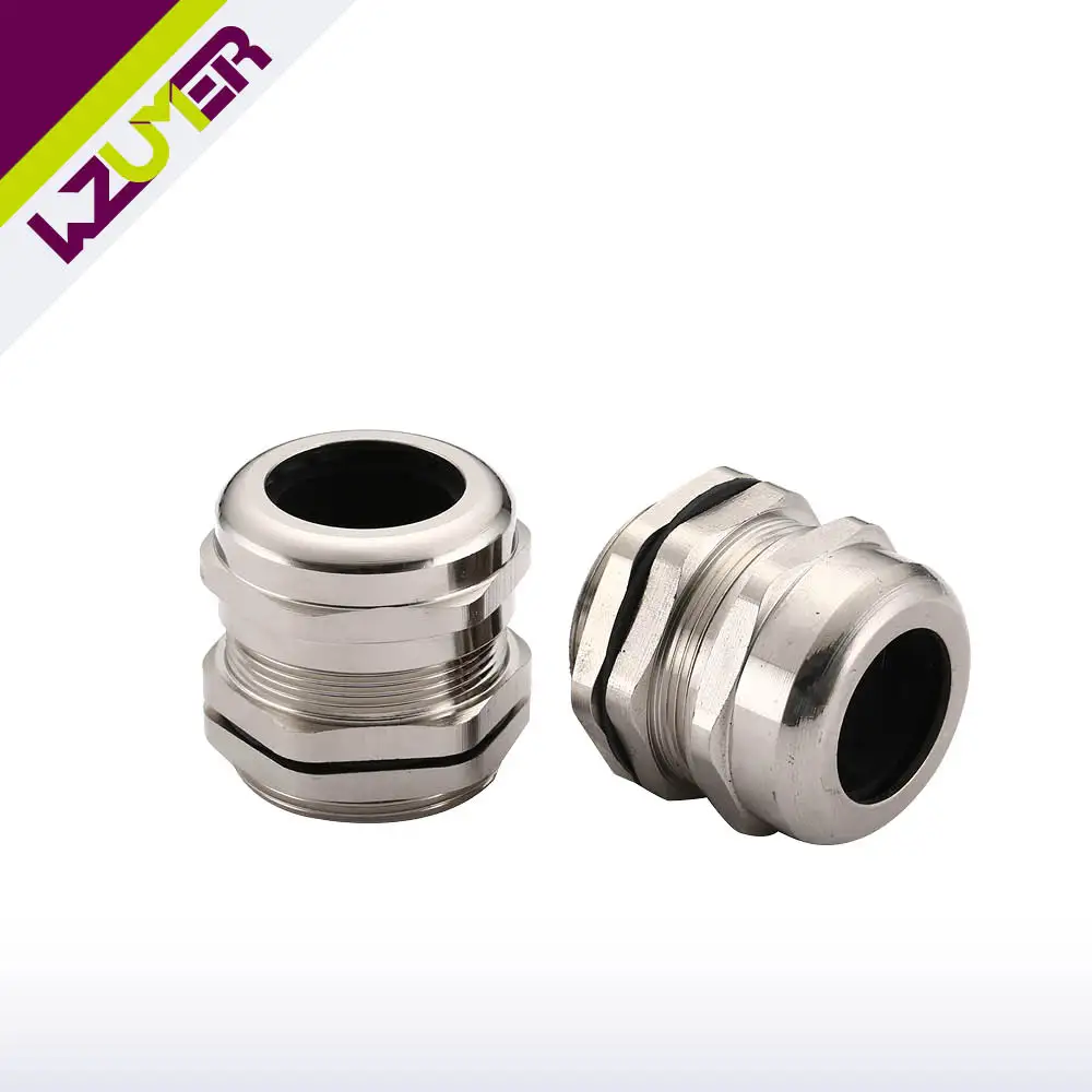 
WZUMER IP68 Protection M Metal Type Explosion Proof Nickel Plated Brass Cable Gland 