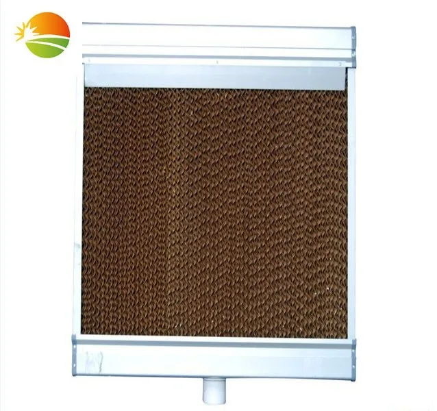 Evaporative cooling pad for greenhouse cooling system