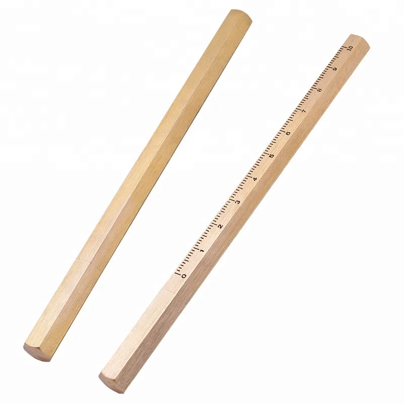 High Quality Brushed Finished Brass Hexagonal Customized Gel Ink Pens With Dividing Rule Engraved