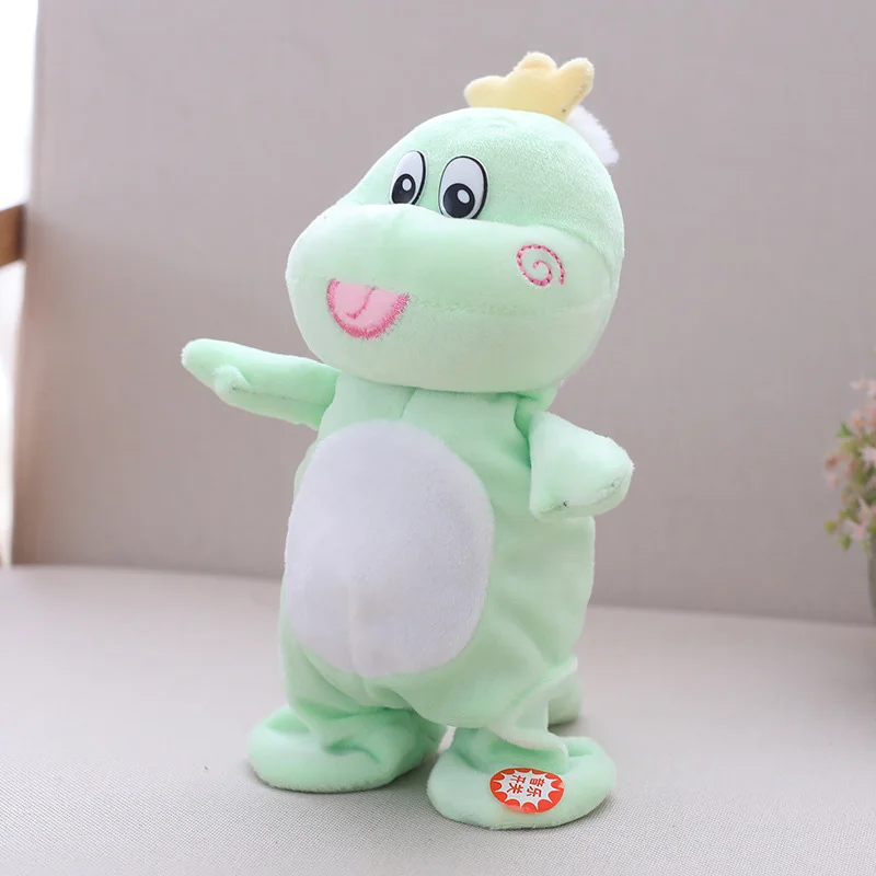 Baby soothing doll singing and dancing,walking and learning to talk smiling electric cute little dinosaur plush toy