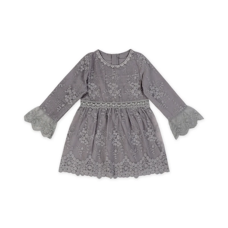 Платья для маленьких девочек кружево жемчужное платье Бутик кружево ткань вышивка оптовая продажа