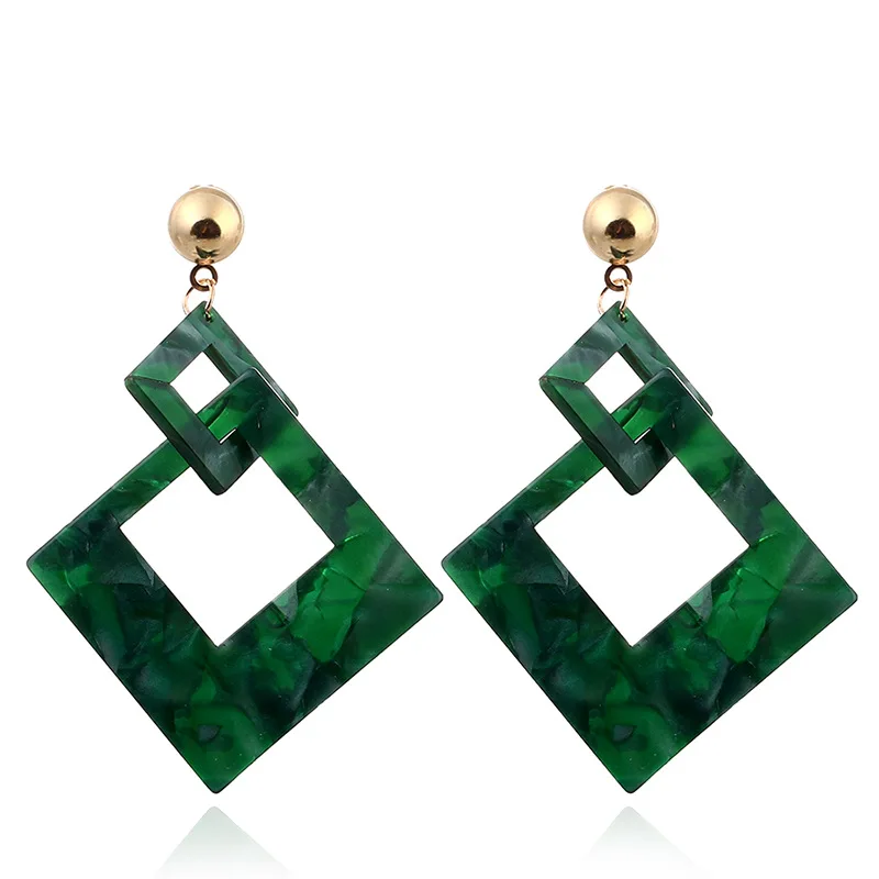 2021 оптовая продажа, Индивидуальные женские серьги из гавайской квадратной смолы, африканские ювелирные изделия