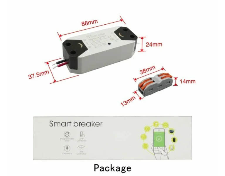 Умный выключатель Wetrendy ABS с Wi-Fi и пультом дистанционного управления, работает с Alexa Google Home для светодиодных ламп