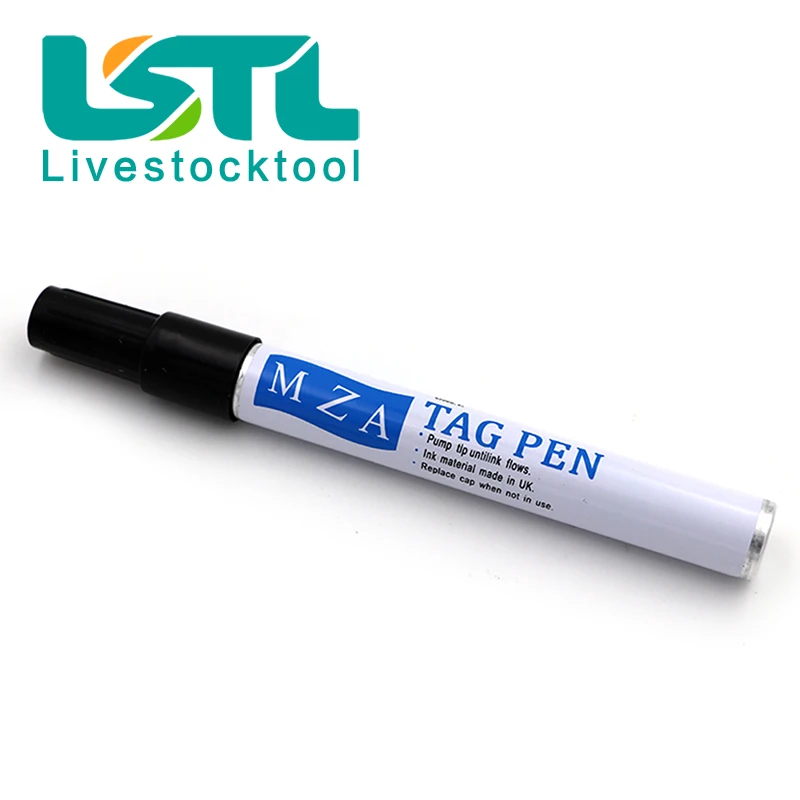 Black Ink No Fade Animal Cattle Ear Marker Sheep Identification Mark Pens Pig Ear Tag Marker Pen