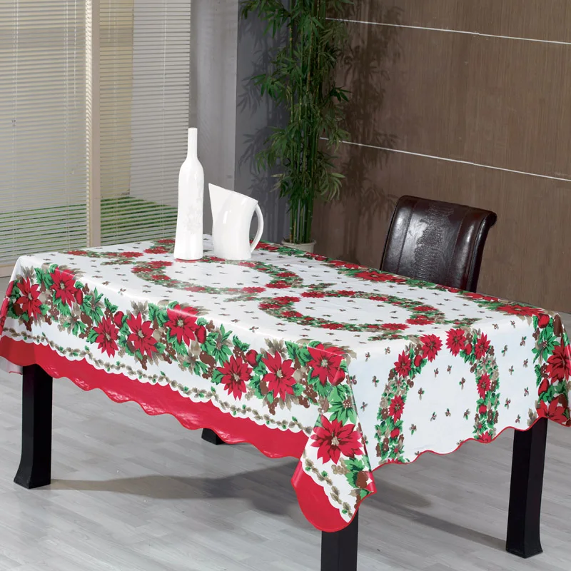 Walmart Table Square Christmas Plastic Tablecloth