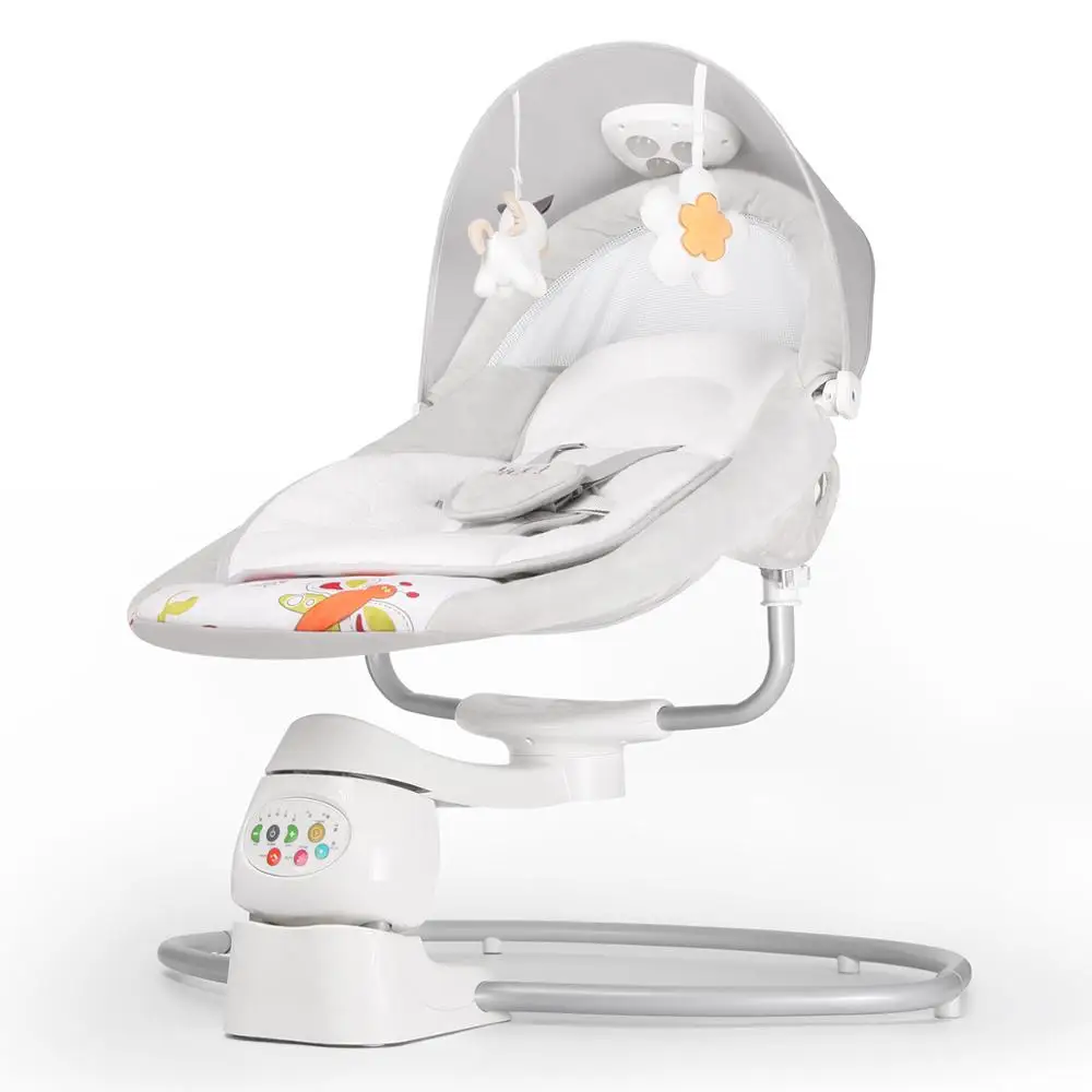 Classic vibration rocker baby bouncer washable seat pad musical baby swing with adorable toys