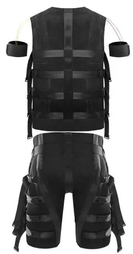 Wireless fitness electro stimulation suit / ems body training dry electrode suit
