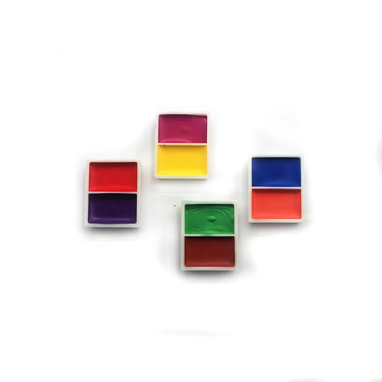 2022 Factory Promotion face Painting DIY 24 Face Paint Kit With Brush peofession split cake face body paint suppliers