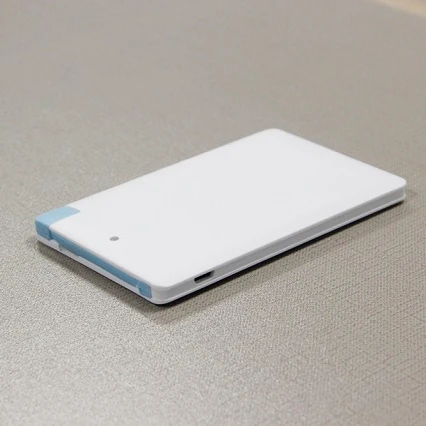 Mobile phone credit card power bank slim portable battery charger customized logo