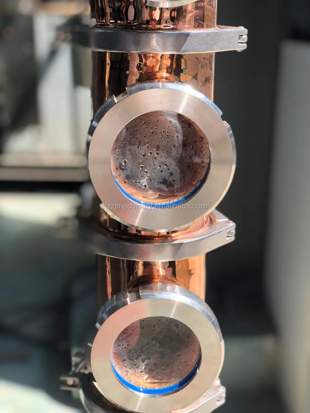 Red Copper Alcohol Distiller with Monobloc Pot and Column