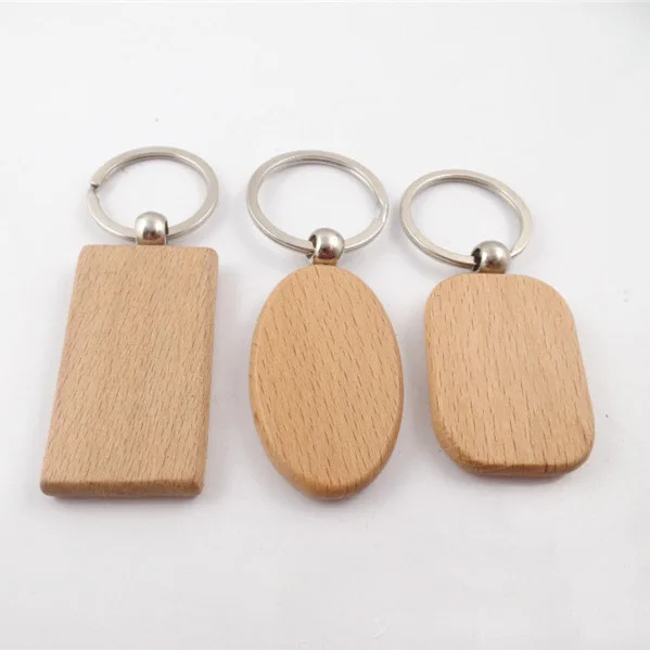 
Custom making blank wood keychain, wood key ring 