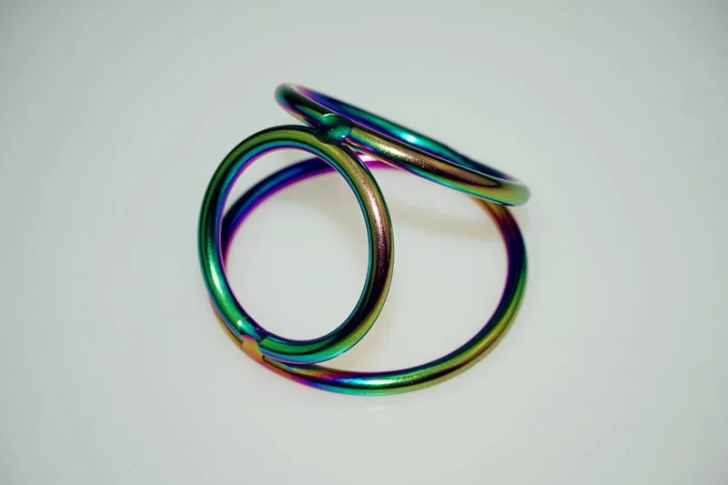 Chrome Triple Stainless Steel Rainbow Ball Splitters Delay Ejaculation Metal Cock Penis Ring Sex Toy For Male