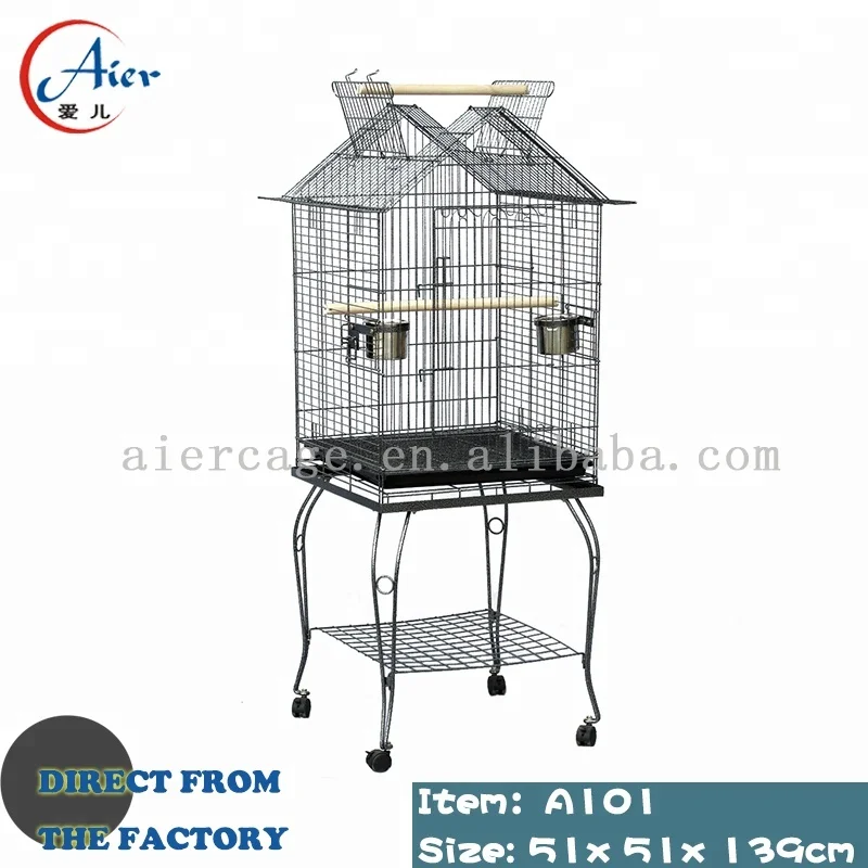Wrought Iron Breeder Accessories Acrylic Finches Hanging Stand Folding For Birds Cages Big Breeding Flight Extra Large Bird Cage