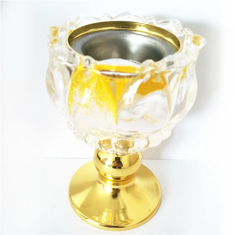 Metal Glass Oil Incense Burner Arabic
