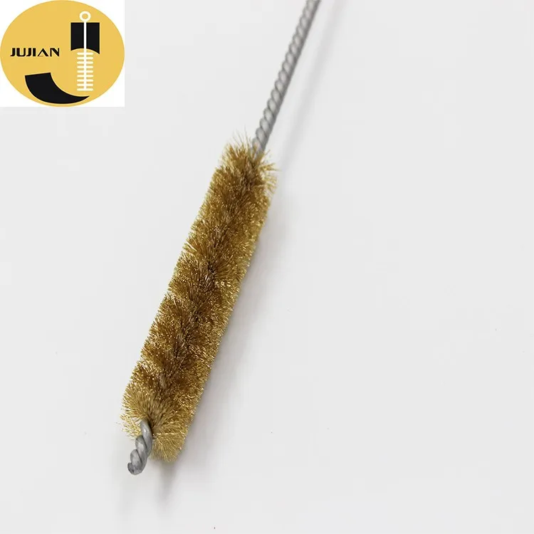 Conveyor Cleaning Roller Deflector Polishing Descaling Round Twisted Copper Brass Wire Brush